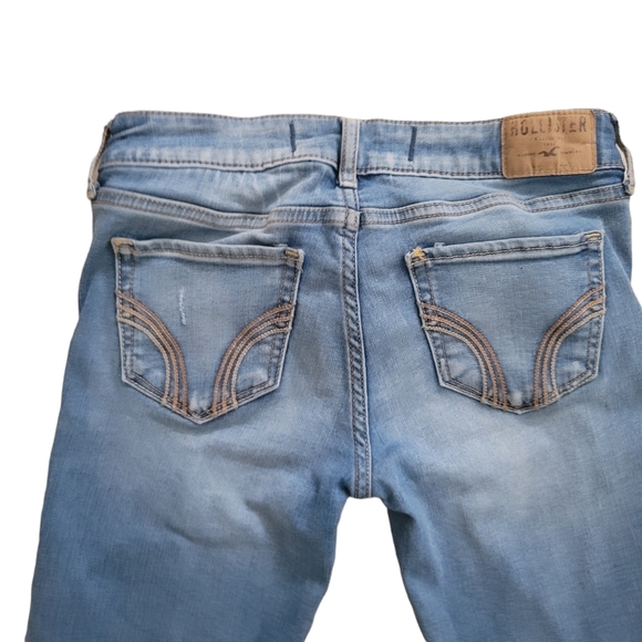 Juniors Hollister 3 R jeans ripped style fringe skinny - Picture 5 of 6